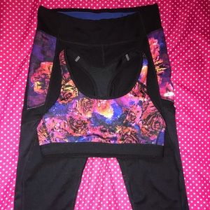 Champion M active wear set sports bra and legging